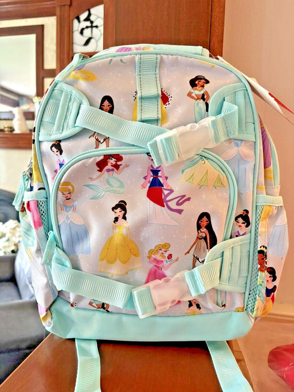 Pottery Barn school Disney BACKPACK Belle Cinderella princess travel Water  ?? n