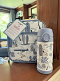 SNOOPY Pottery barn school kids LUNCH BOX Bag Peanuts +WATER Disney Travel SET -