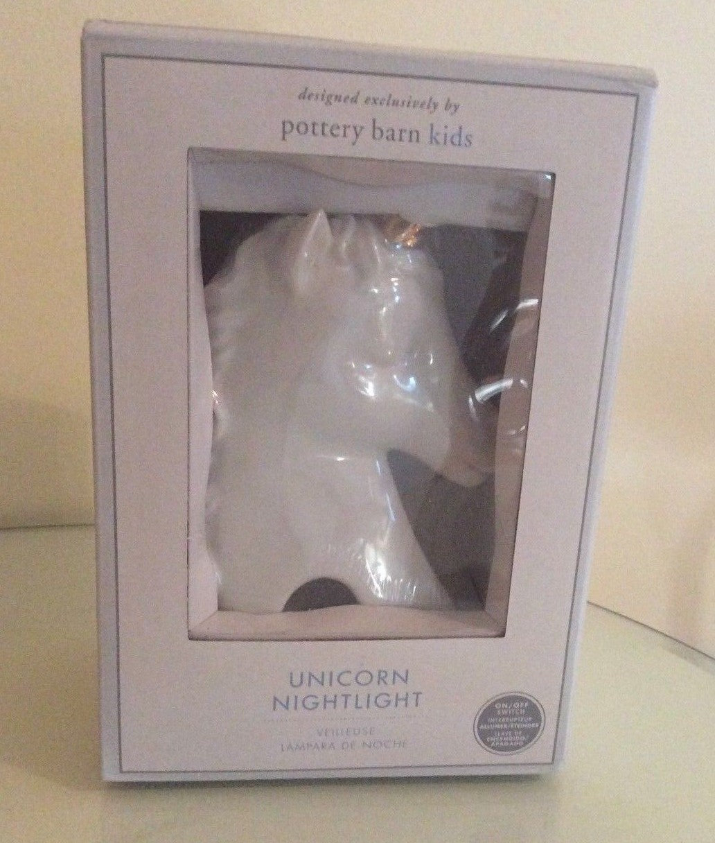 Disney Pottery barn school girl UNICORN birthday party Night Light Horse [