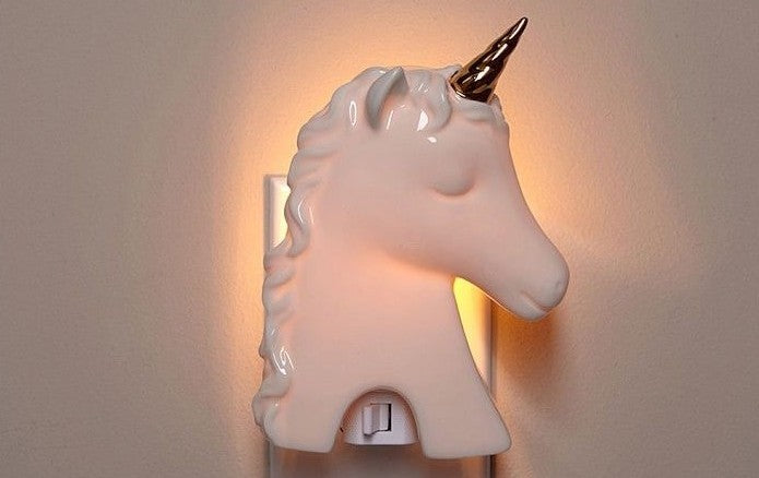 Disney Pottery barn school girl UNICORN birthday party Night Light Horse [