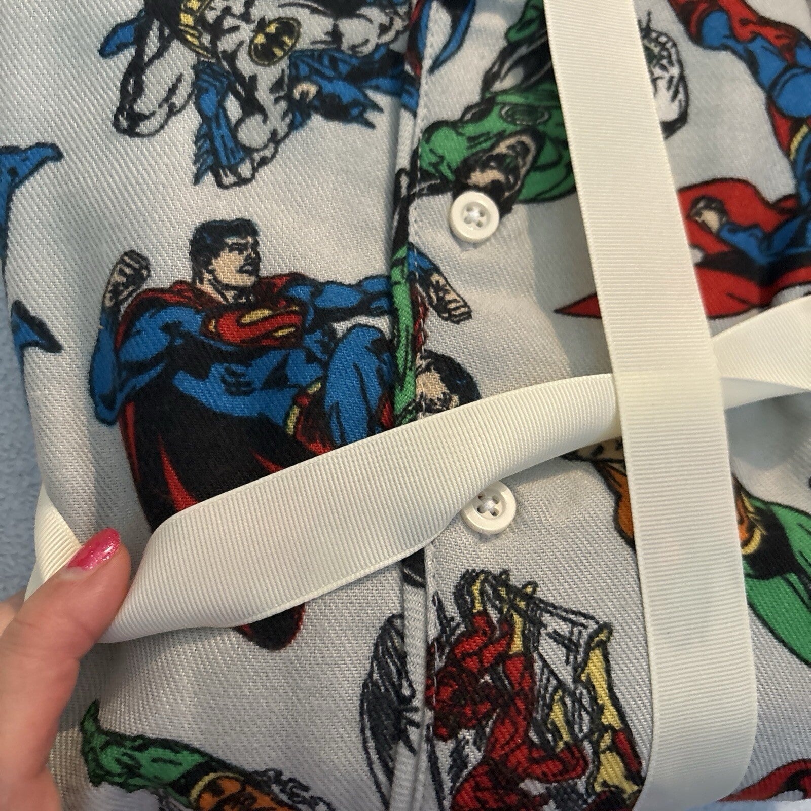 Disney Pottery Barn Holiday Justice League sleep pj batman Pajama set flash `