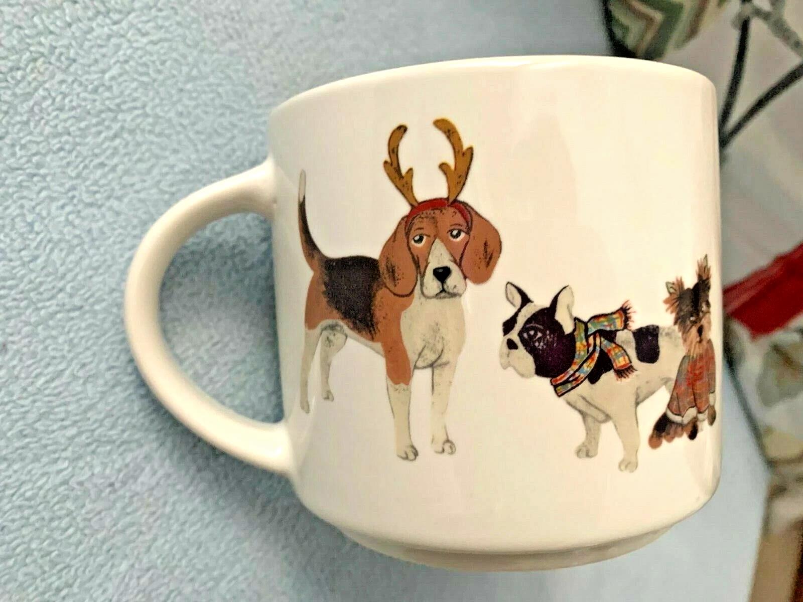 Williams sonoma pottery barn Mug Christmas tree holiday gift Dog kid coffee cup