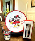 Pottery Barn Mickey Mouse DINER SET PLATE School Christmas holiday party kid 3PC