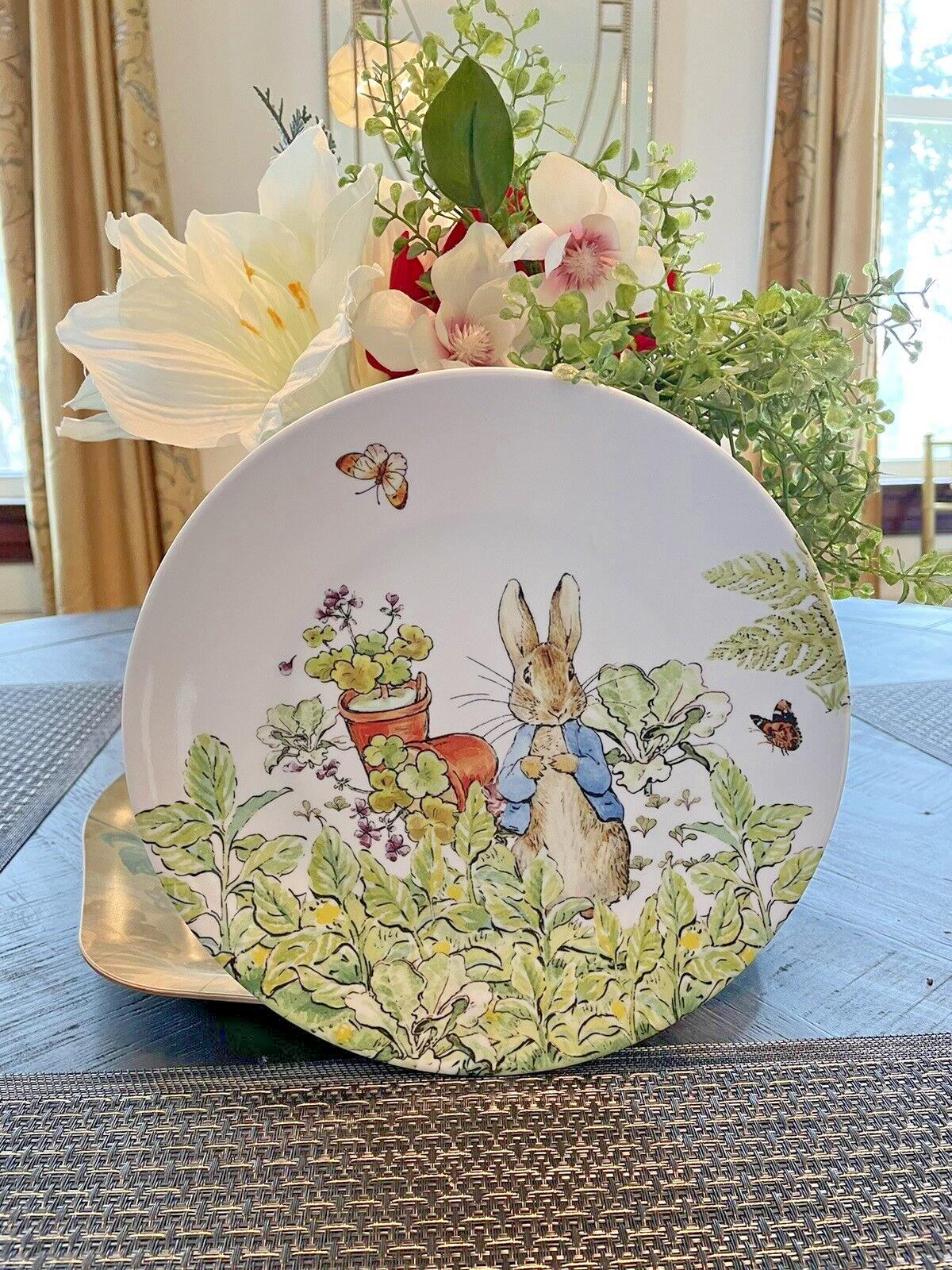 Disney Pottery Barn PLATE Peter rabbit Easter holiday Party BUNNY kid SET 4 a