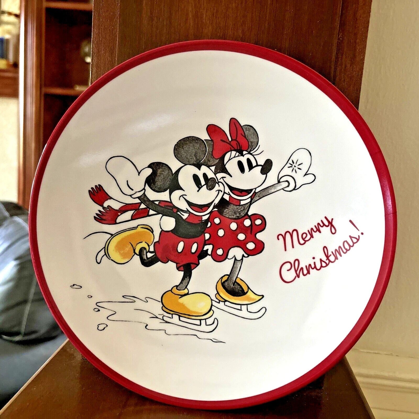 Pottery Barn Mickey Mouse DINER SET PLATE School Christmas holiday party kid 3PC