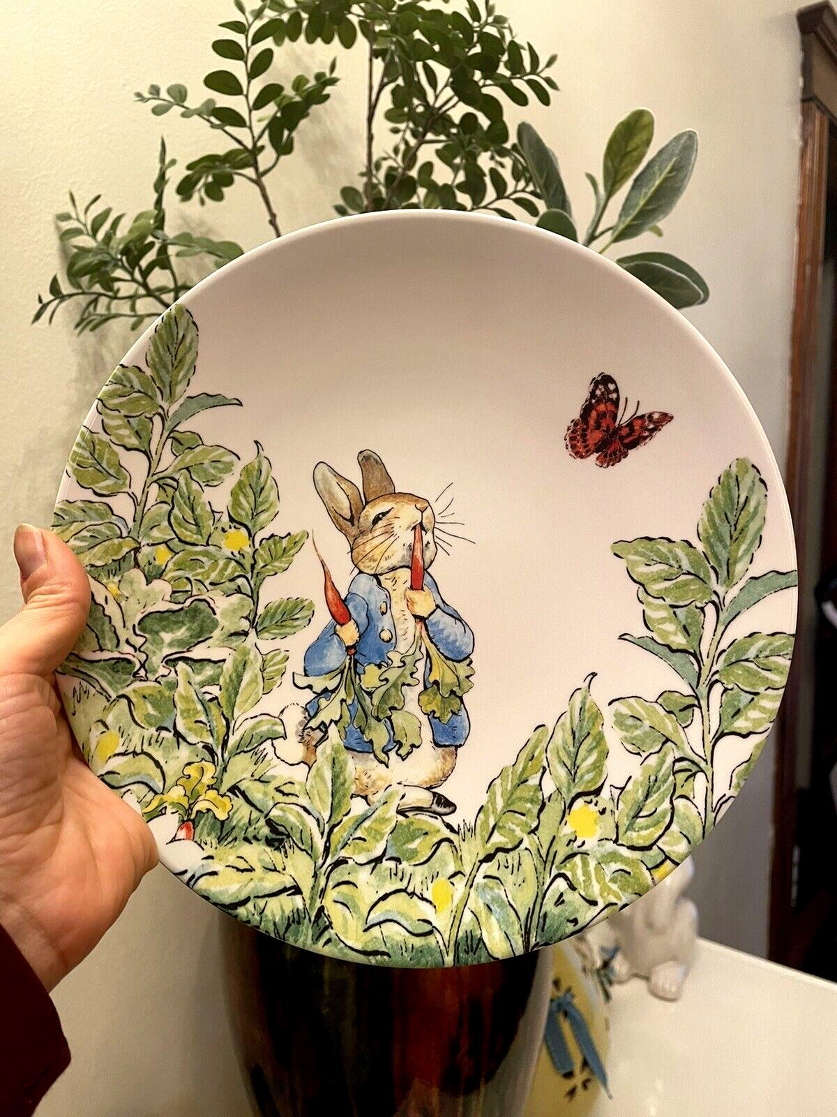 Disney Pottery Barn PLATE Peter rabbit Easter holiday Party BUNNY kid SET 4 a