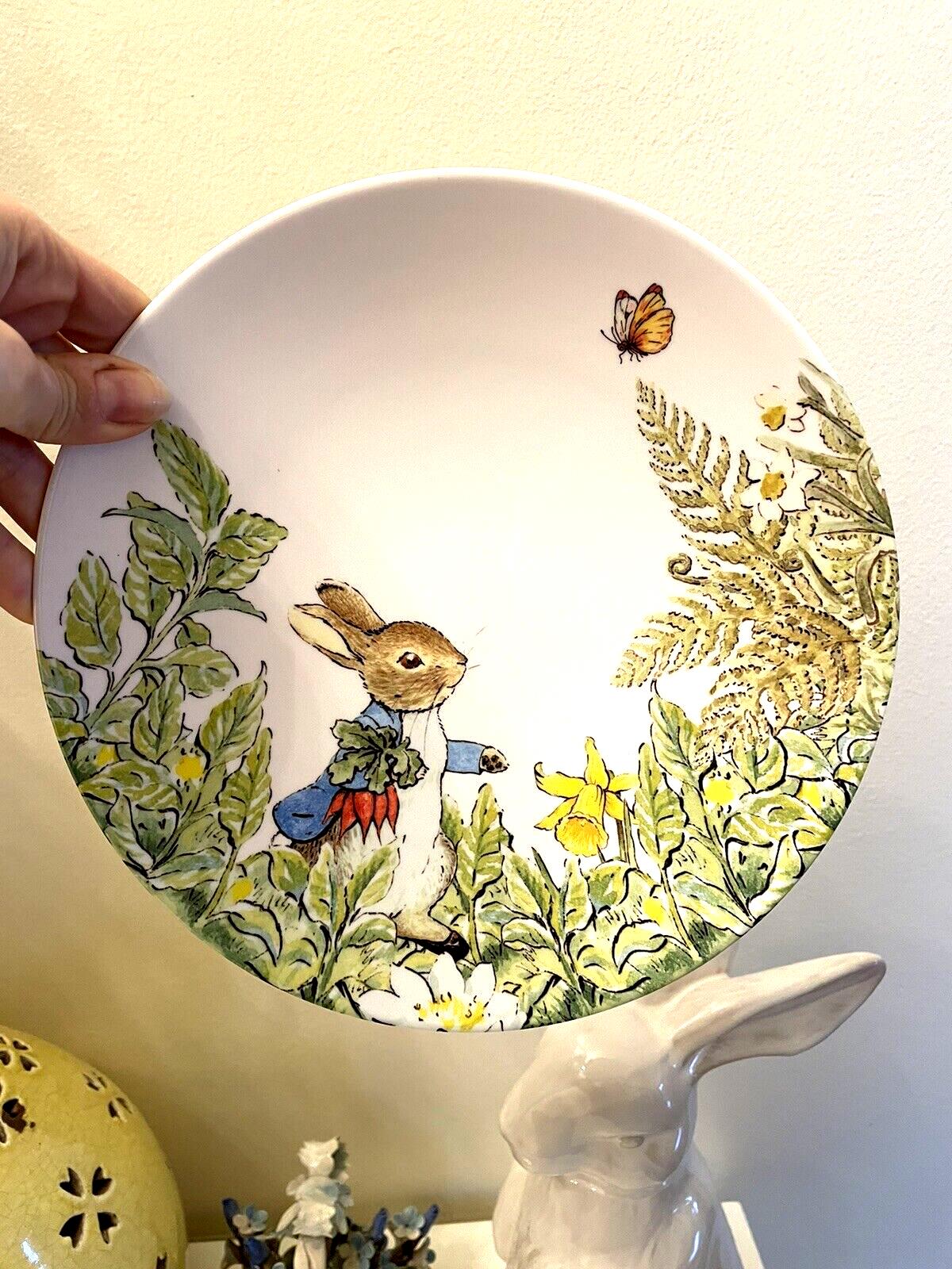 Disney Pottery Barn PLATE Peter rabbit Easter holiday Party BUNNY kid SET 4 a