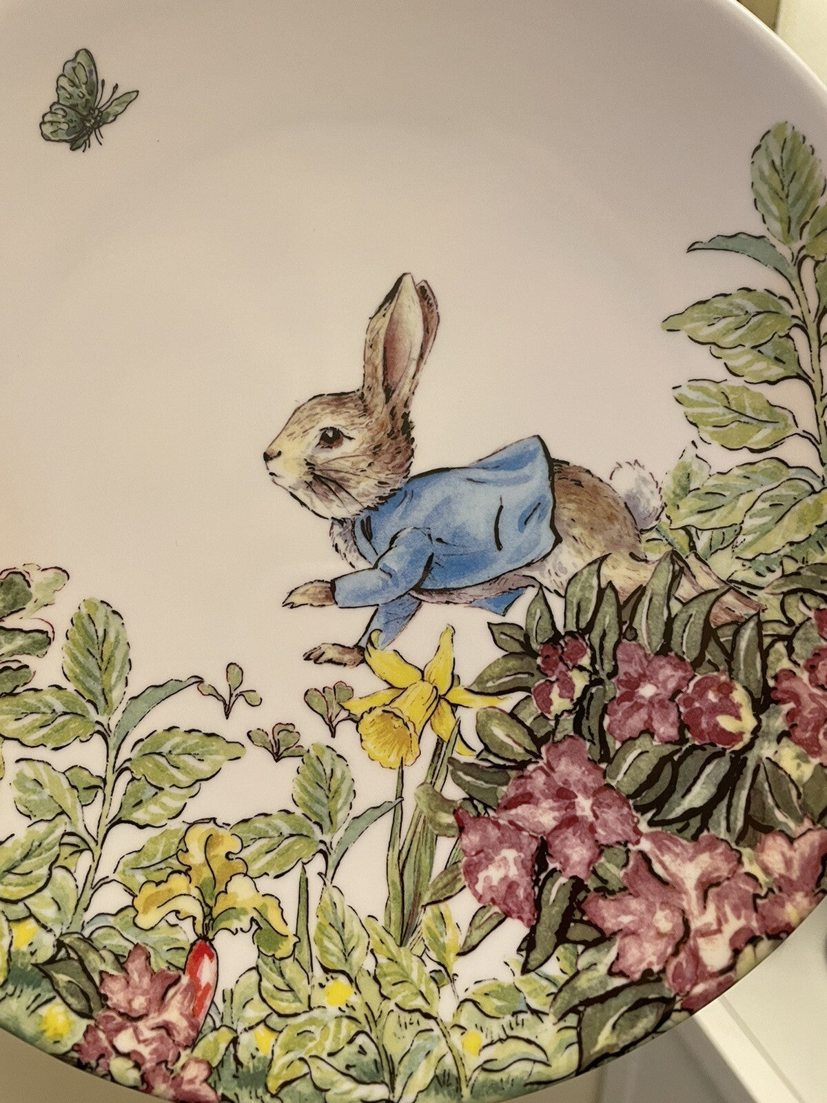 Disney Pottery Barn PLATE Peter rabbit Easter holiday Party BUNNY kid SET 4 a