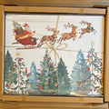 Pottery Barn Disney holiday placemat Santa Christmas Country Reindeer party -