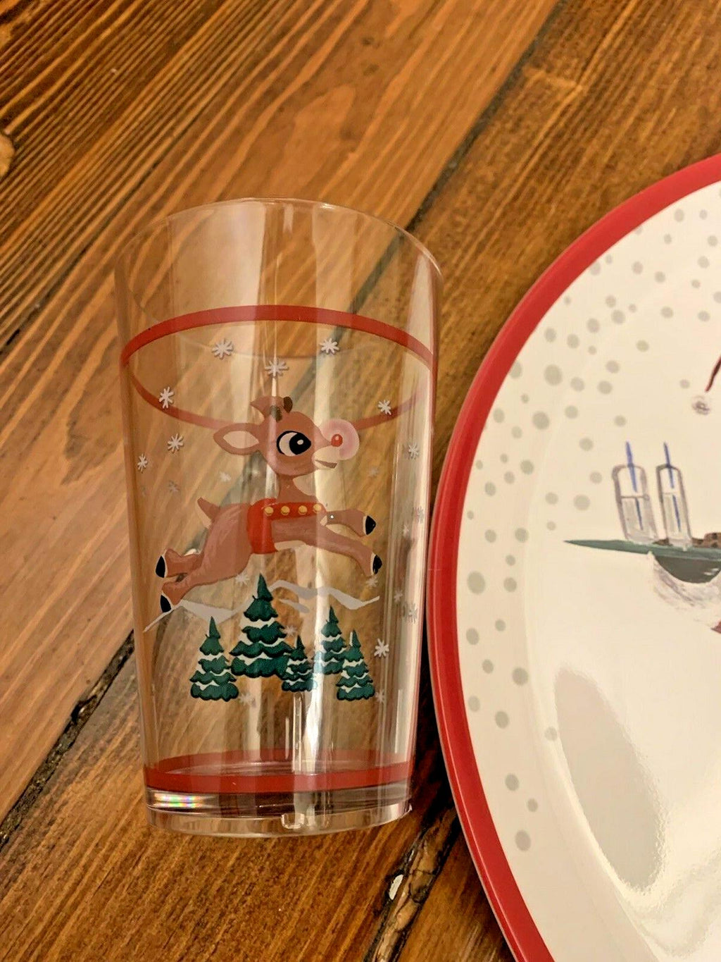 Disney Pottery Barn holiday cup Rudolph Reindeer Santa Christmas party gift n