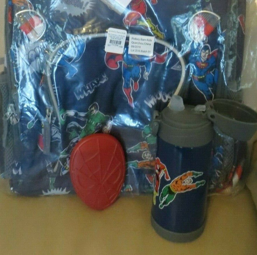 School Pottery barn Disney BACKPACK +WATER + Spider-man travel boy comic ./