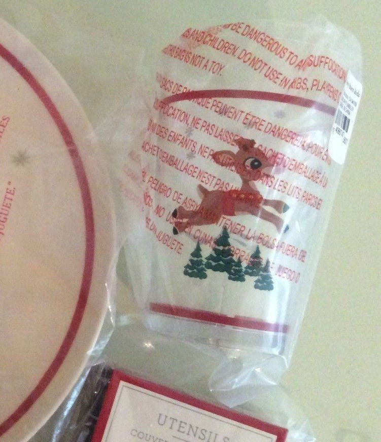 Disney Pottery Barn holiday cup Rudolph Reindeer Santa Christmas party gift n