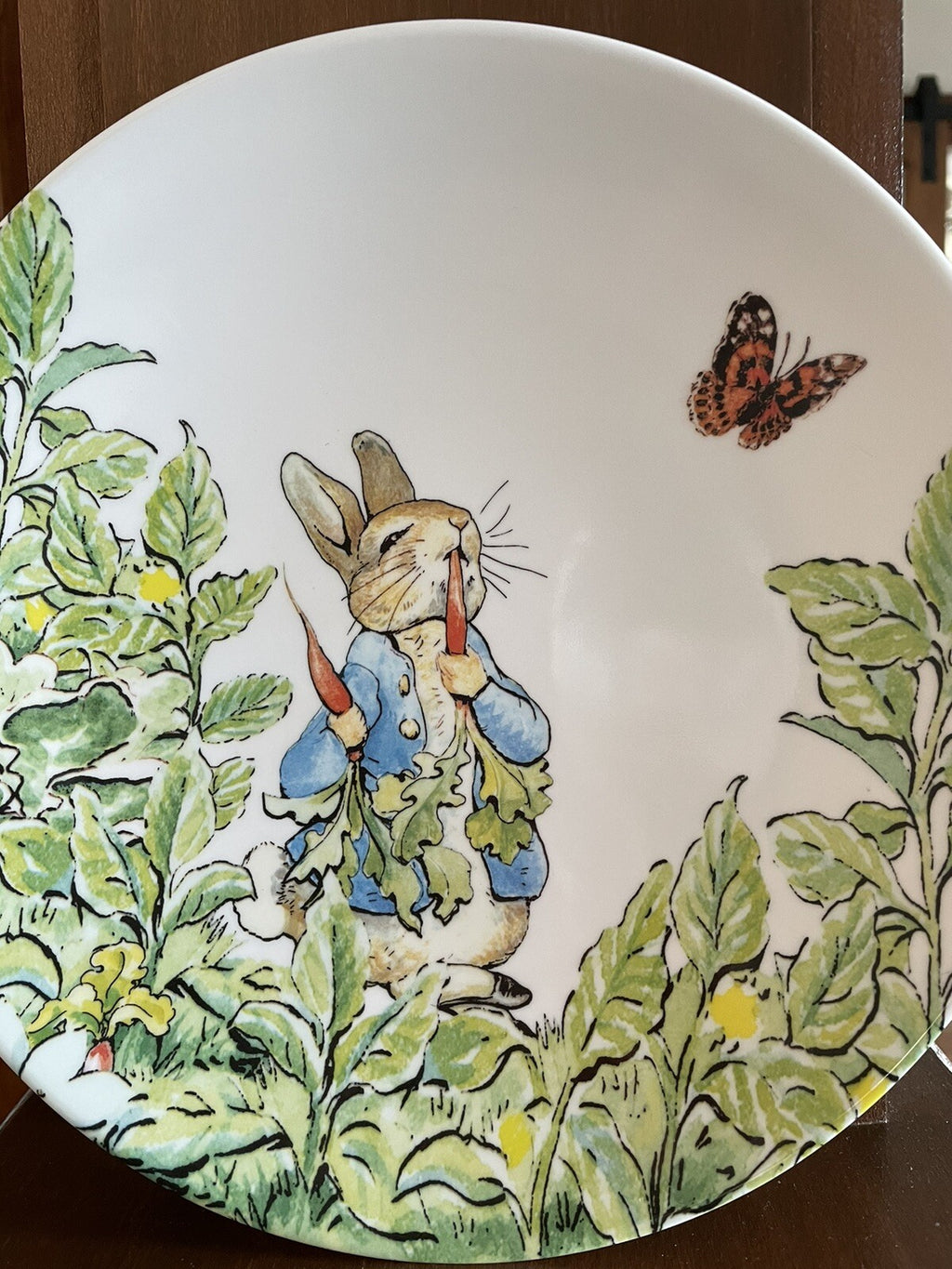 Disney Pottery Barn PLATE Peter rabbit Easter holiday Party BUNNY kid SET 4 a