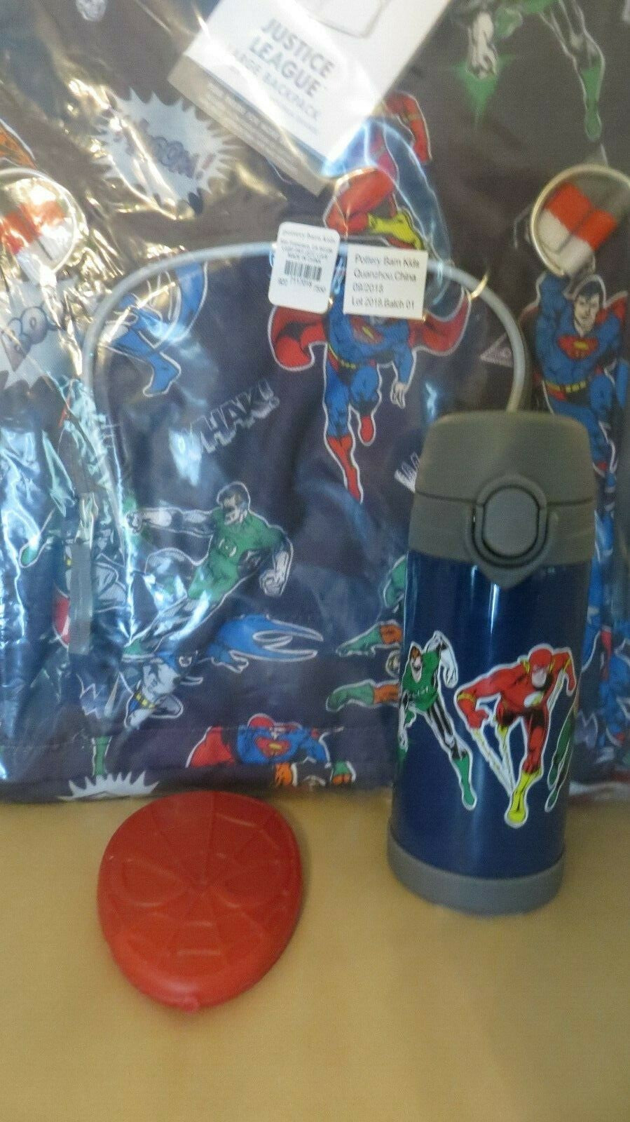 School Pottery barn Disney BACKPACK +WATER + Spider-man travel boy comic ./