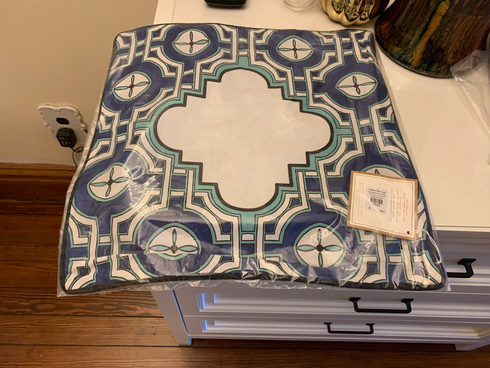 Pottery Barn Floral Sham college holiday gift dorm birthday party Pillow Cover "