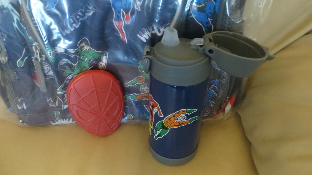 School Pottery barn Disney BACKPACK +WATER + Spider-man travel boy comic ./