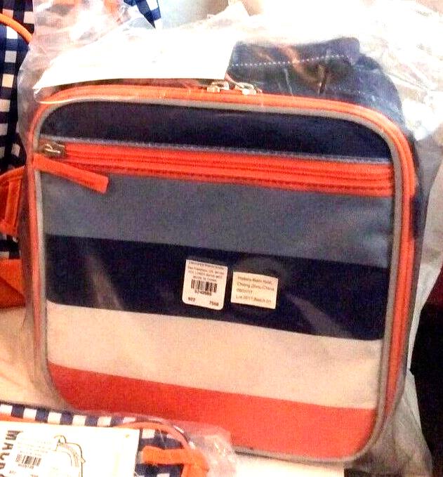 Pottery Barn LUNCH BOX BAG School Disney stripe sport Boy Space Planet Galaxy 1