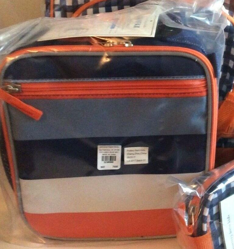 Pottery Barn LUNCH BOX BAG School Disney stripe sport Boy Space Planet Galaxy 1