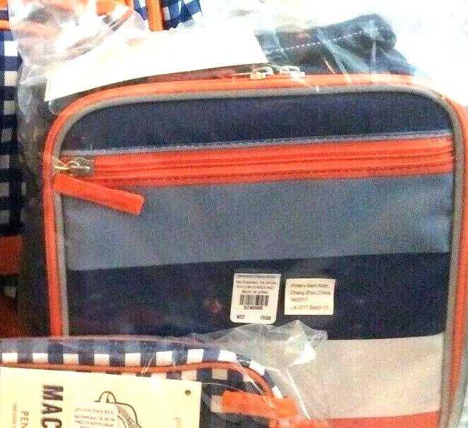 Pottery Barn LUNCH BOX BAG School Disney stripe sport Boy Space Planet Galaxy 1