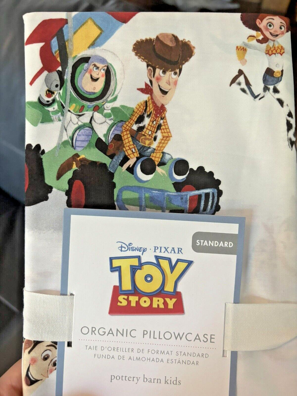 Pottery barn kids TOY STORY Disney pillowcase school Woody Buzz Lightyear Boy y