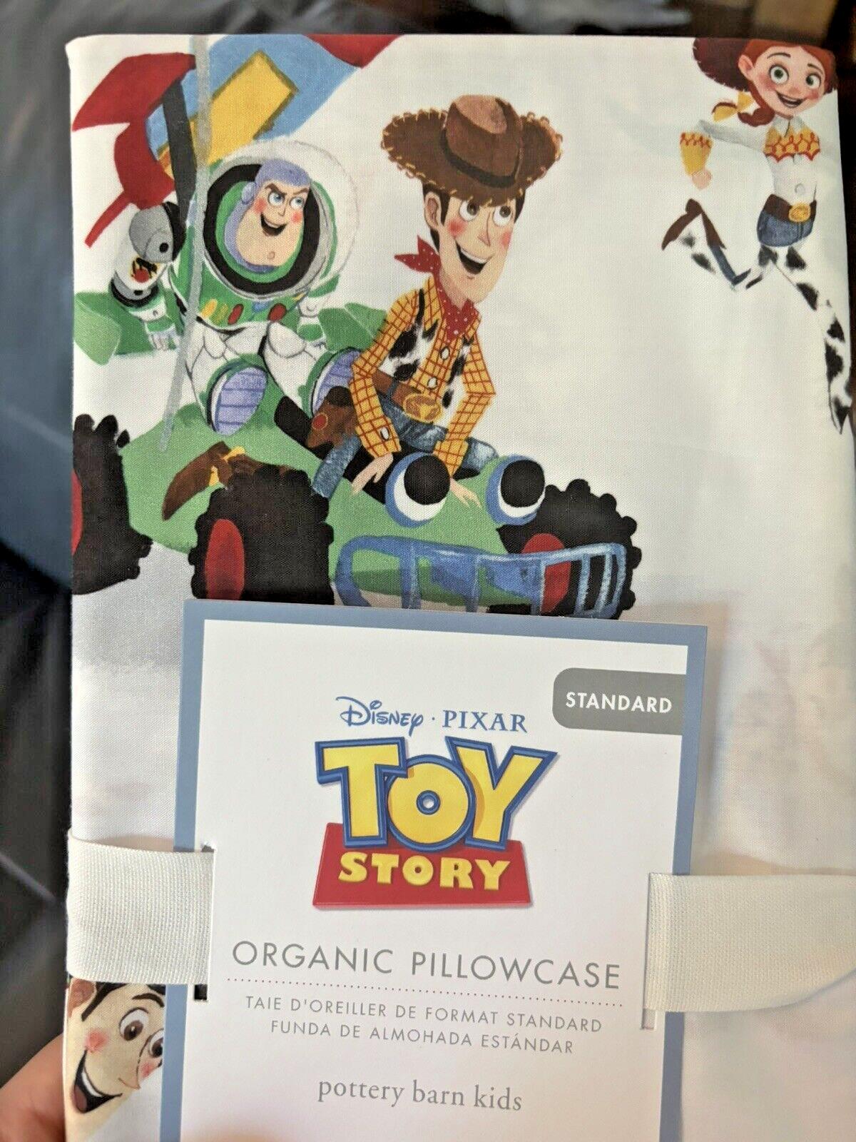 Pottery barn kids TOY STORY Disney pillowcase school Woody Buzz Lightyear Boy y