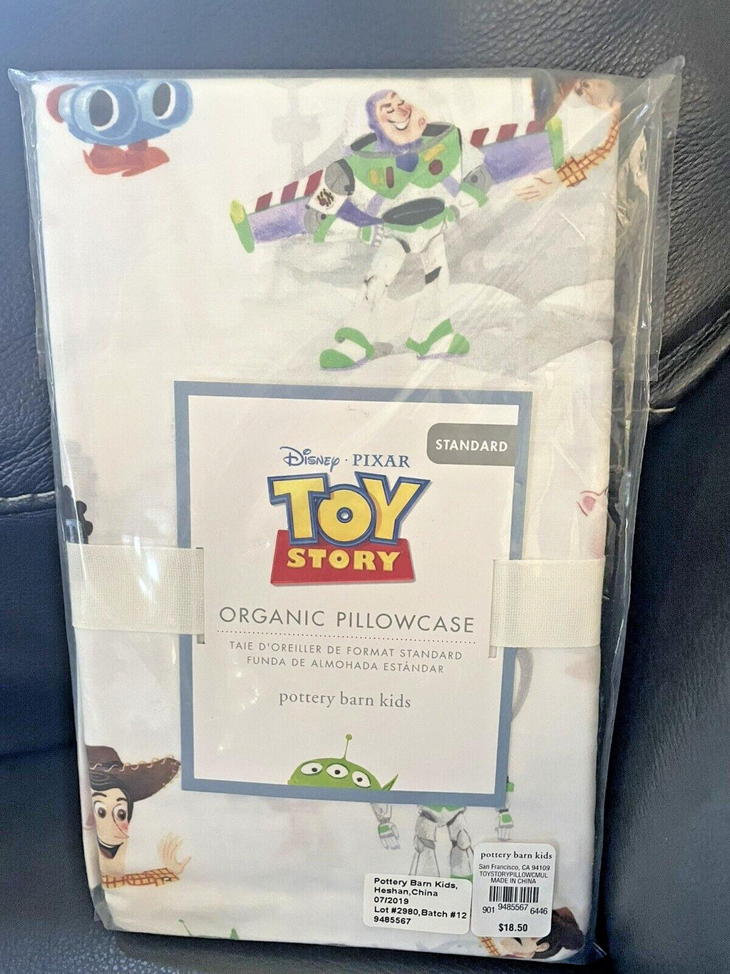 Pottery barn kids TOY STORY Disney pillowcase school Woody Buzz Lightyear Boy y