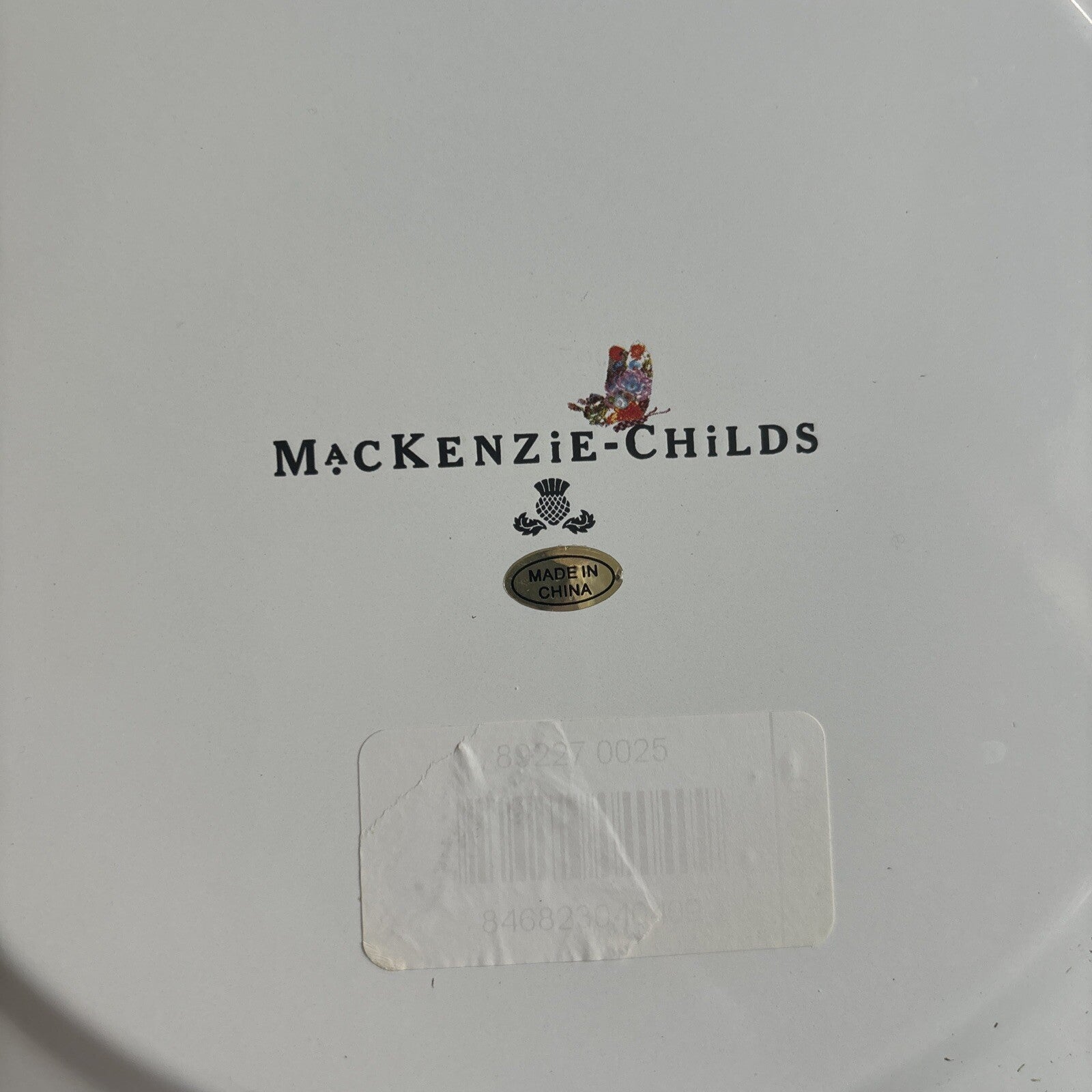 Mackenzie Child plate Butterfly Holiday Disney SET 4 party Flower holiday Gift =