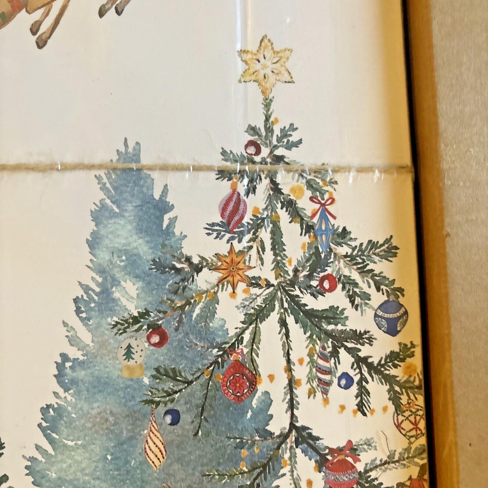 Pottery Barn Disney holiday placemat Santa Christmas Country Reindeer party -