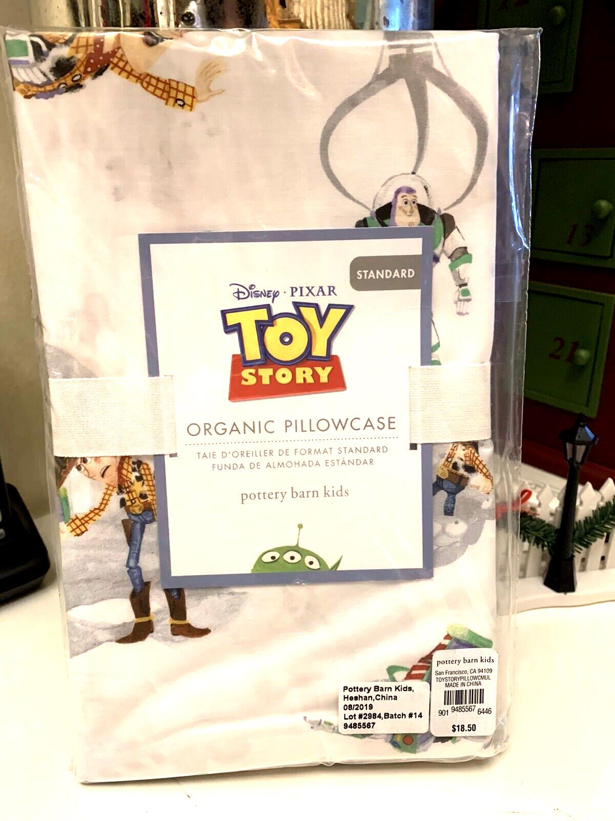 Pottery barn kids TOY STORY Disney pillowcase school Woody Buzz Lightyear Boy y