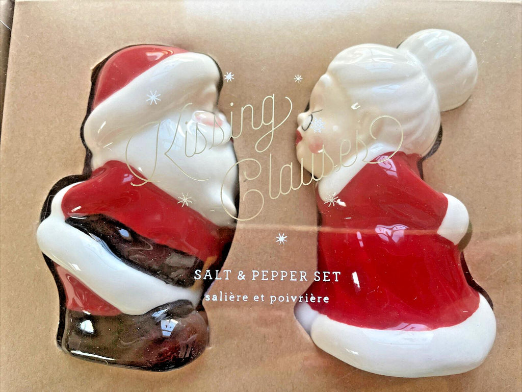 Pottery barn Disney holiday party salt pepper shaker set Santa Christmas gift n