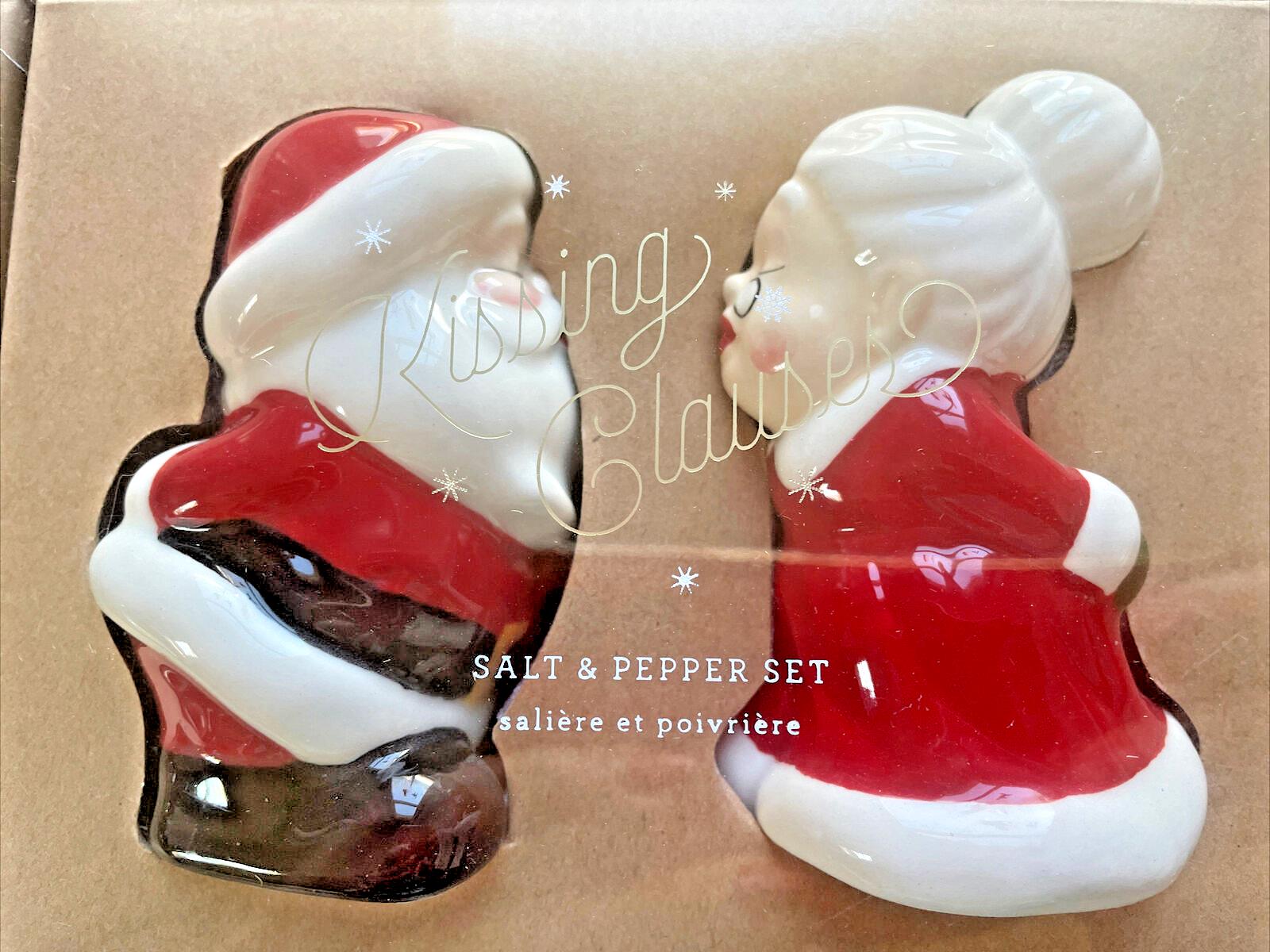 Pottery barn Disney holiday party salt pepper shaker set Santa Christmas gift n