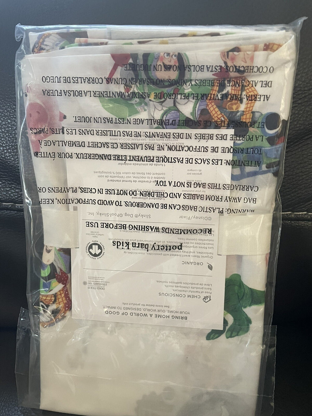 Pottery barn kids TOY STORY Disney pillowcase school Woody Buzz Lightyear Boy y