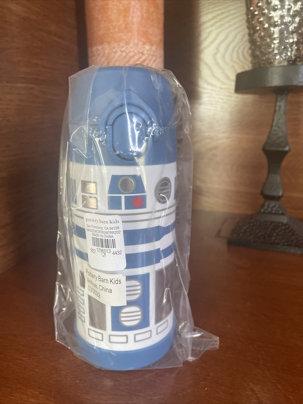 School Pottery barn disney STAR WARS boy WATER BOTTLE space travel droid ??  [