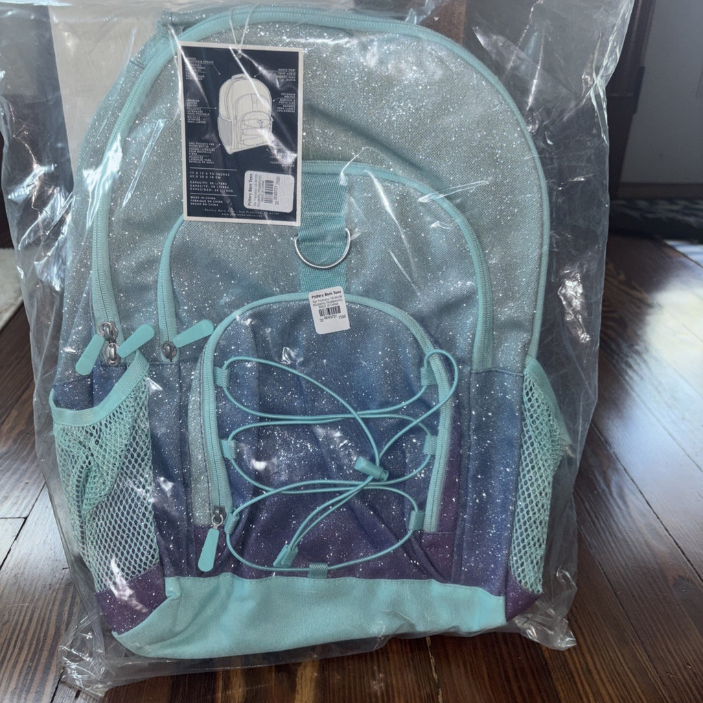School Pottery barn Glitter LARGE BACKPACK ?? Ombre birthday girl Travel blue .