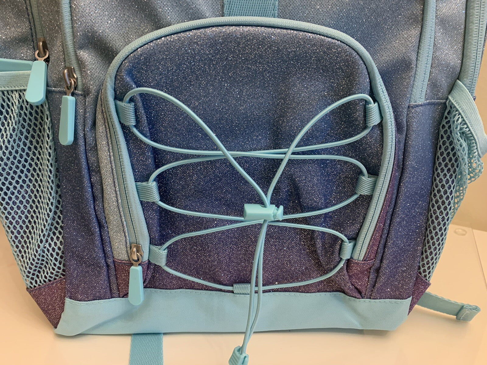 School Pottery barn Glitter LARGE BACKPACK ?? Ombre birthday girl Travel blue .