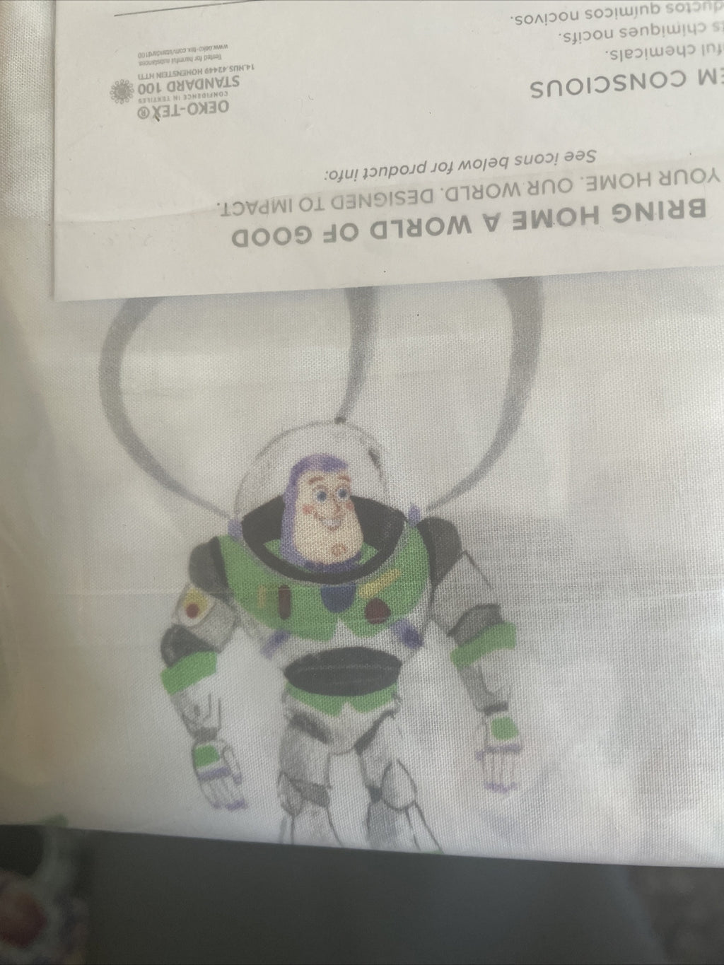 Pottery barn kids TOY STORY Disney pillowcase school Woody Buzz Lightyear Boy y