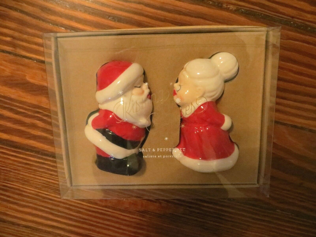 Pottery barn Disney holiday party salt pepper shaker set Santa Christmas gift n