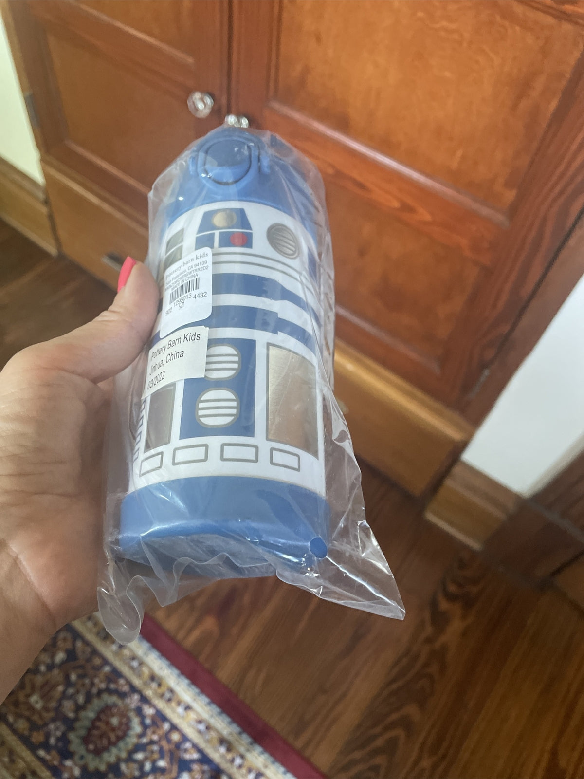 School Pottery barn disney STAR WARS boy WATER BOTTLE space travel droid ??  [
