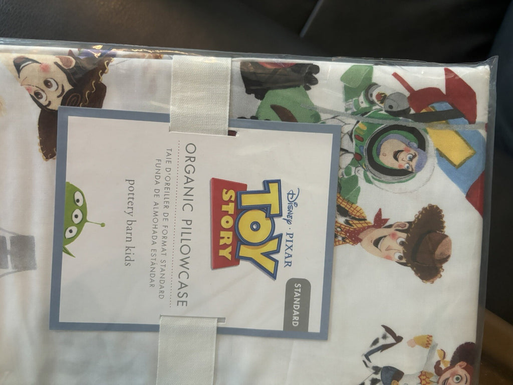 Pottery barn kids TOY STORY Disney pillowcase school Woody Buzz Lightyear Boy y