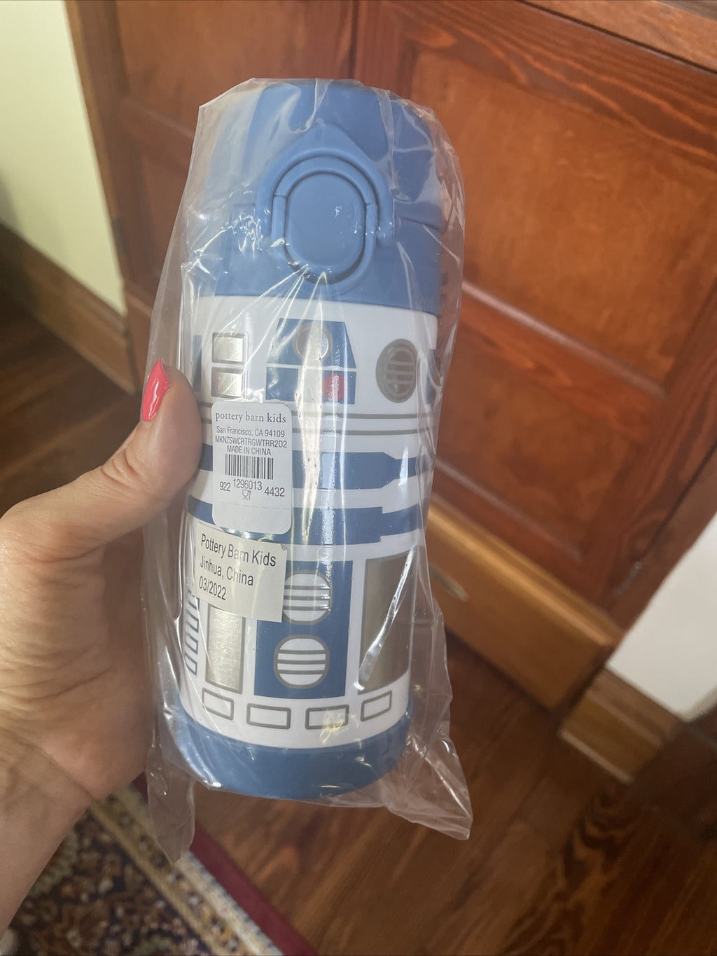School Pottery barn disney STAR WARS boy WATER BOTTLE space travel droid ??  [