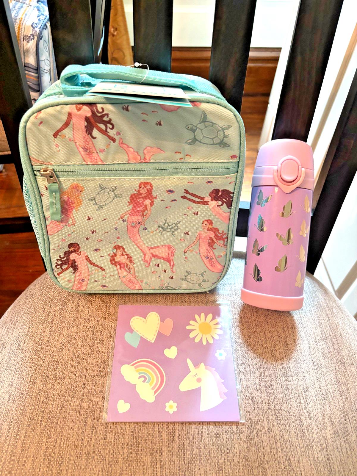 Pottery Barn school Disney LUNCH BAG Mermaid Ariel princess WATER Travel girl .