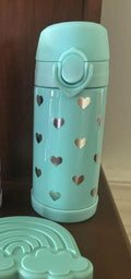 Pottery Barn School Disney WATER BOTTLE girl Holiday Gift Rainbow heart star ,