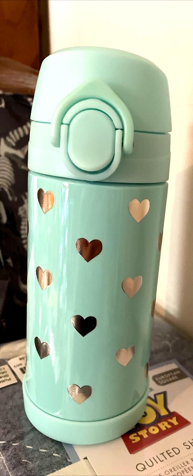 Pottery Barn School Disney WATER BOTTLE girl Holiday Gift Rainbow heart star ,