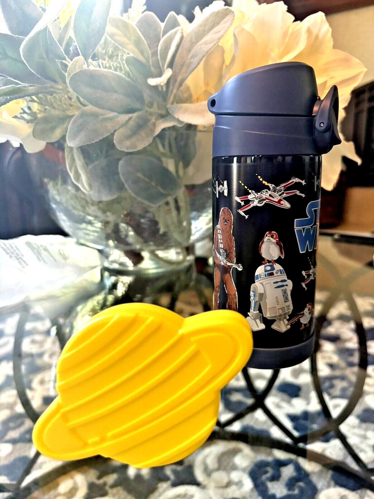 Pottery Barn School Disney STAR WARS Mandalorian Solo WATER BOTTLE+space bag .