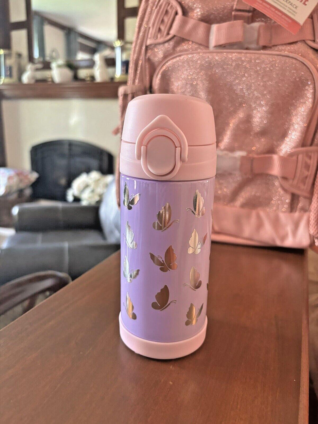 Pottery Barn school Disney Glitter LARGE BACKPACK+LUNCH BAG +WATER Travel set .