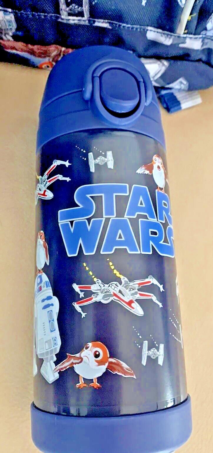 Pottery Barn School Disney STAR WARS Mandalorian Solo WATER BOTTLE+space bag .