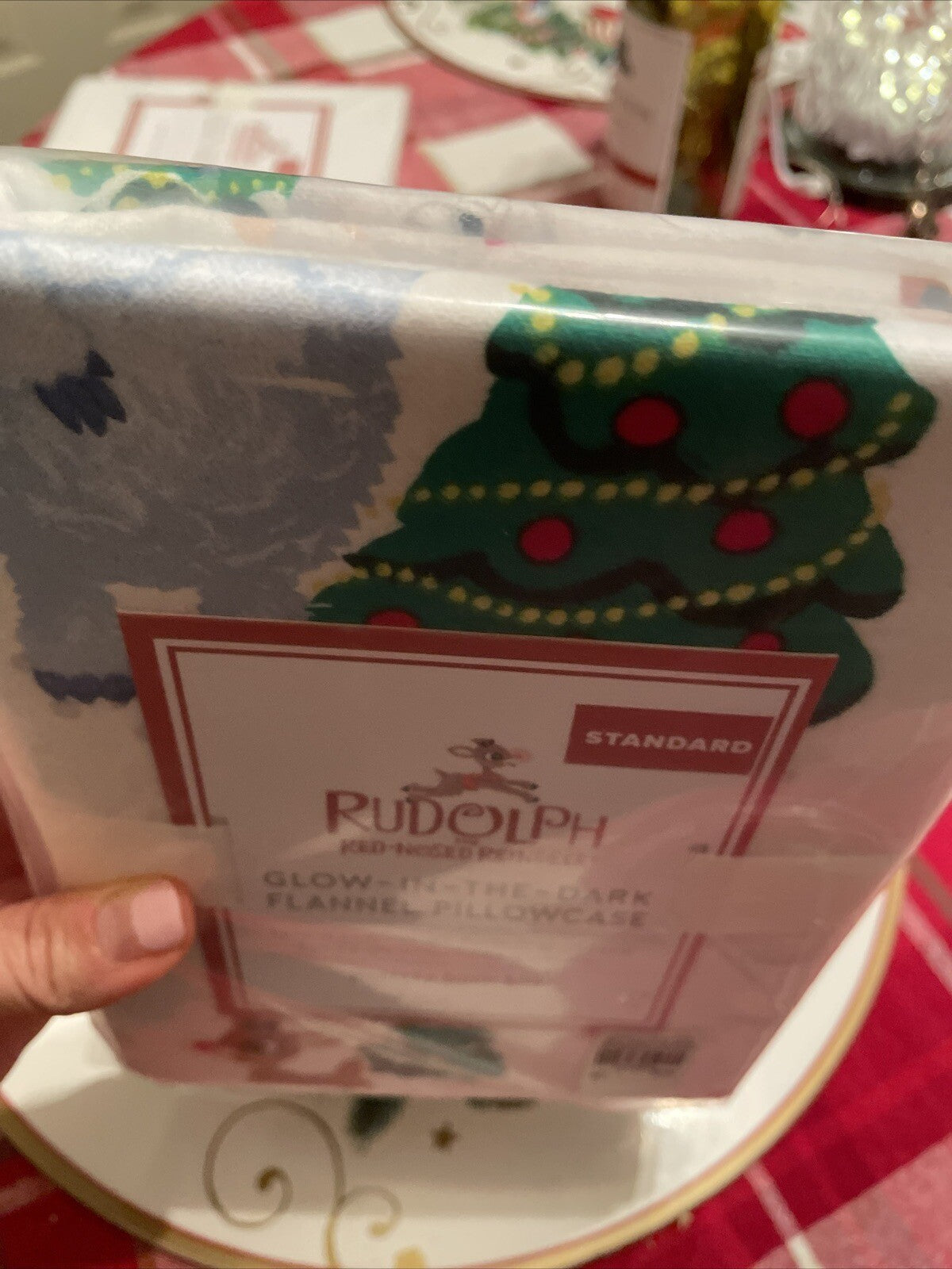 Pottery Barn holiday Rudolph Reindeer Bumble Santa Christmas pillowcase disney "