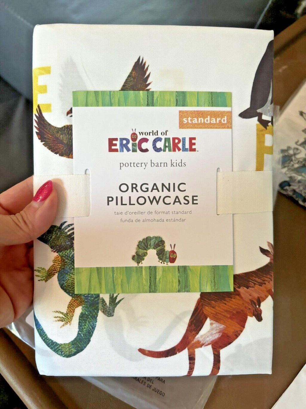 Pottery Barn Pillowcase Alphabet animal Hungry Caterpillar pre k school disney