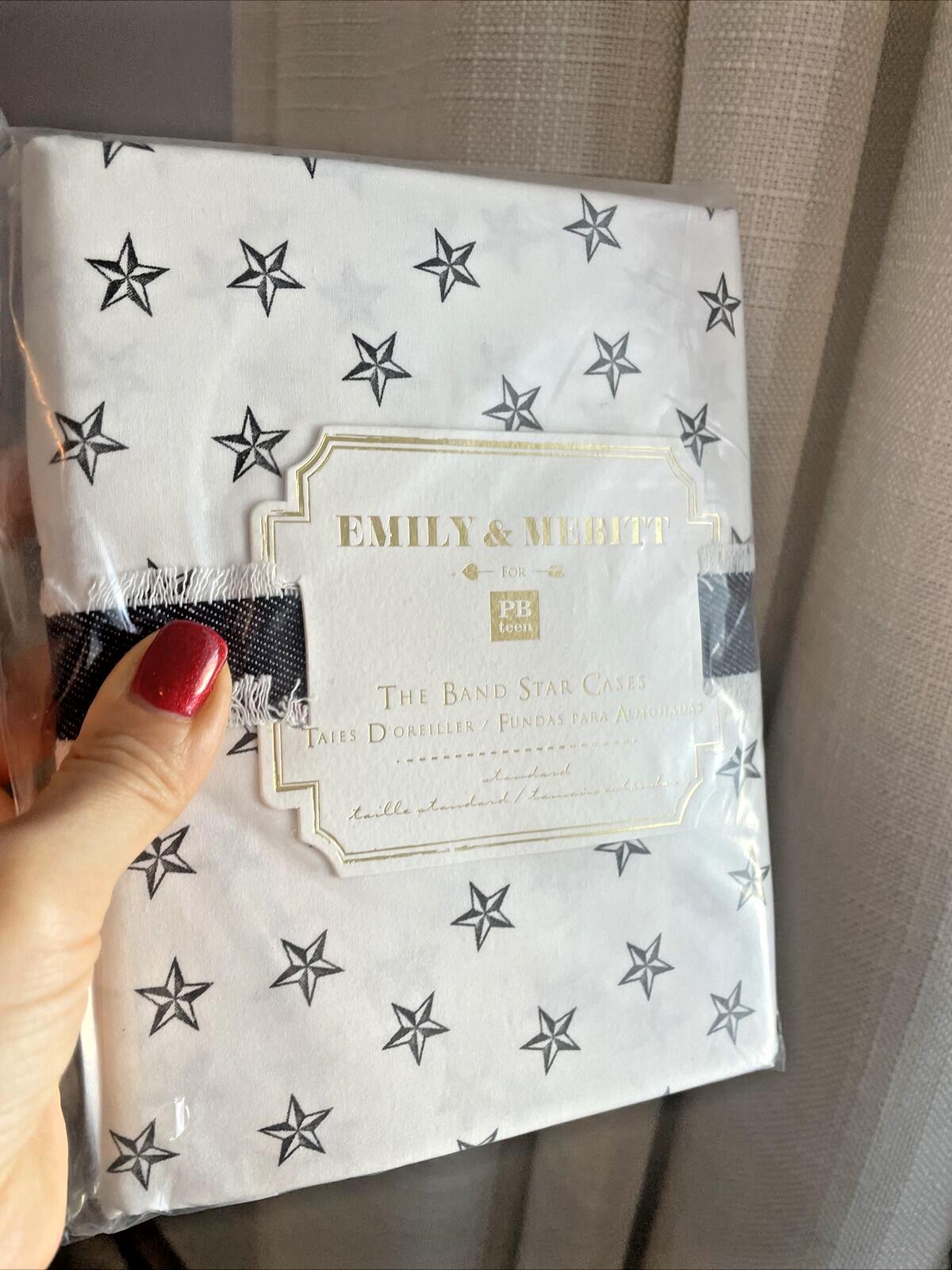pottery barn holiday Emily Meritt pillowcase star space Christmas kid Gift SET y
