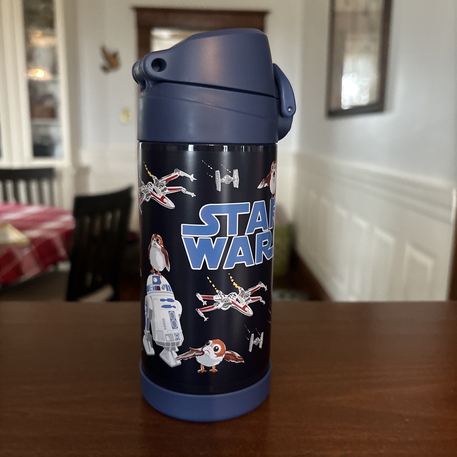 Pottery Barn School Disney STAR WARS Mandalorian Solo WATER BOTTLE+space bag .